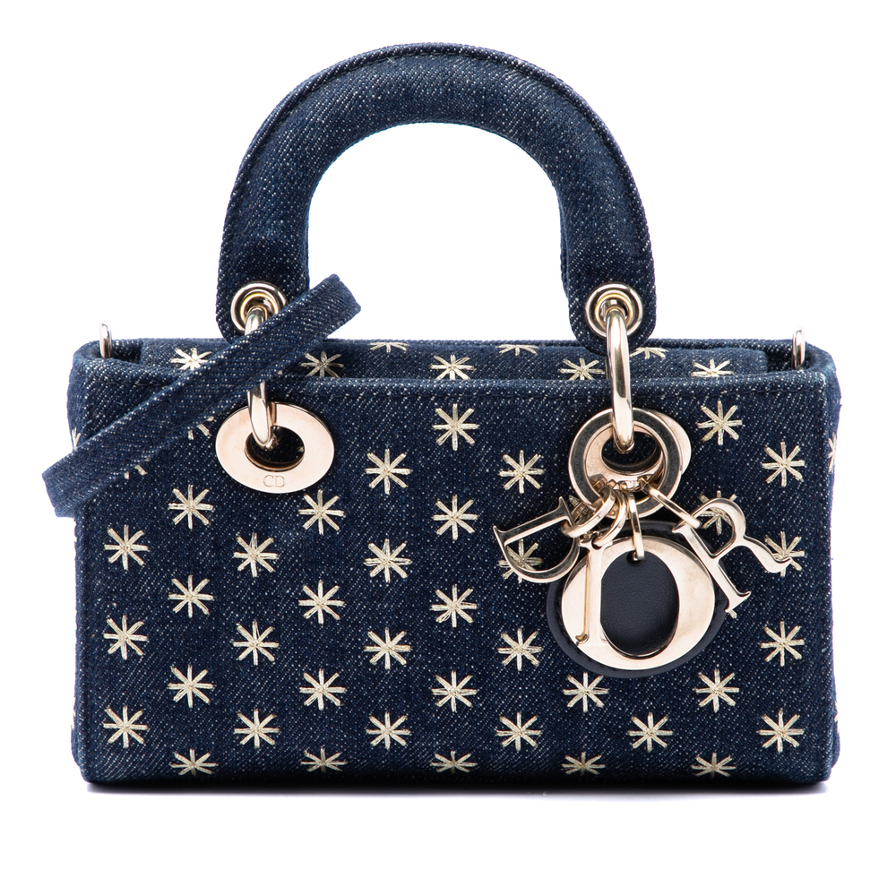 Pre-Loved Dior Micro Star Embroidered Denim Lady D Joy